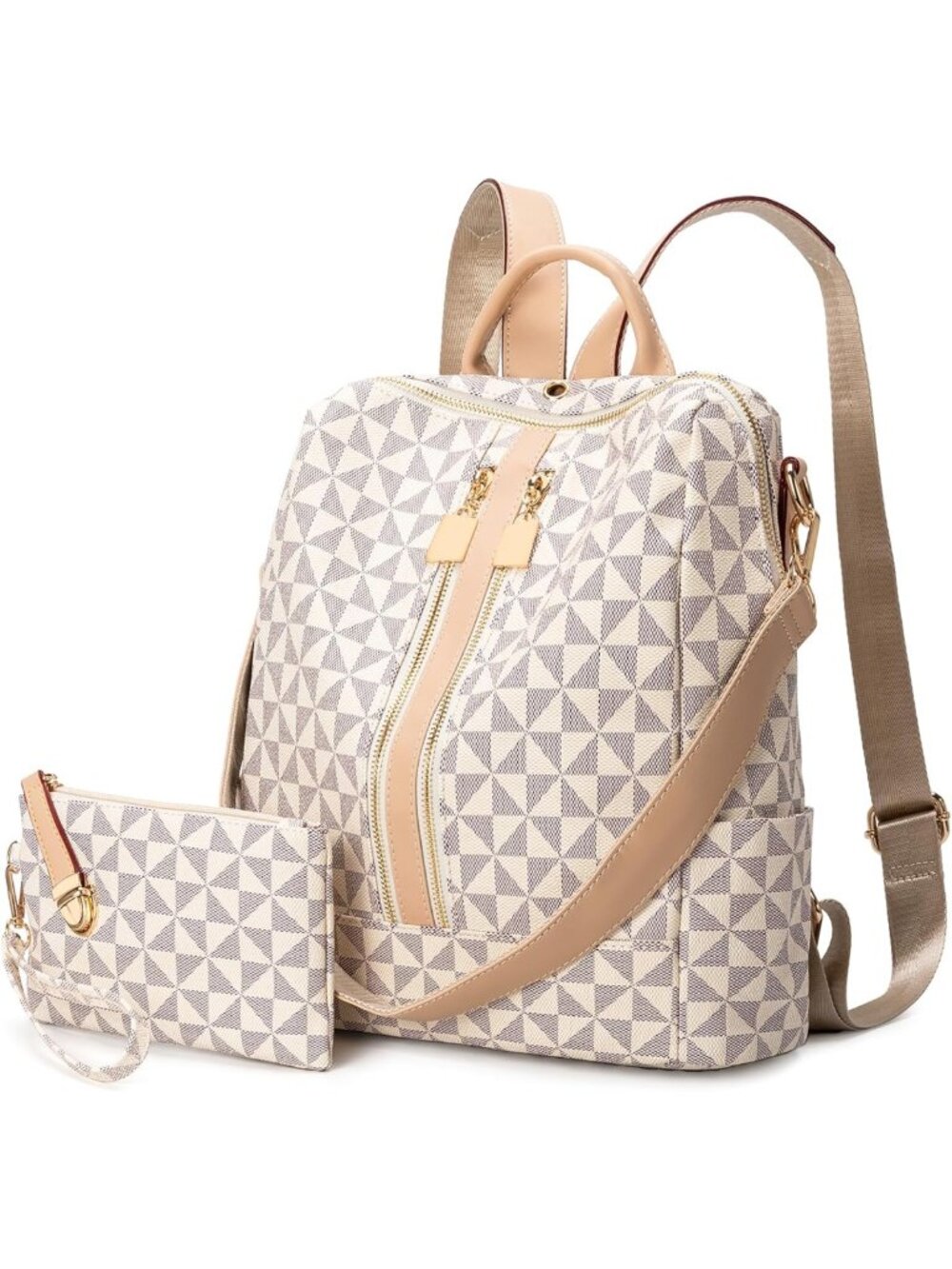 Stylish Anti-Theft Leather Backpack Purse for Women - Large Travel Shoulder Bag